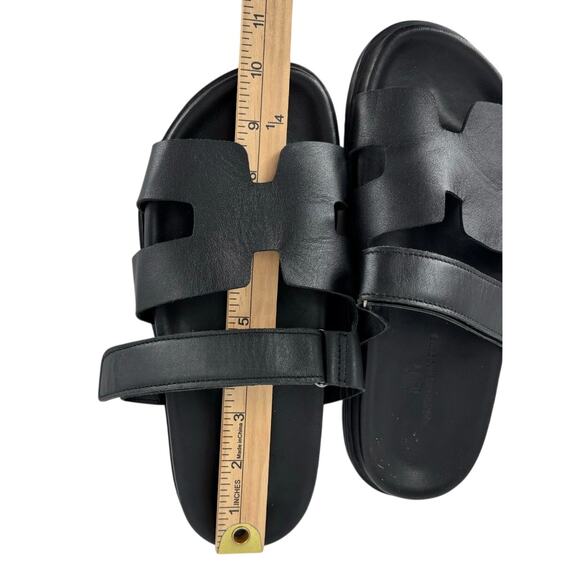 Galerie Des Tanneurs Slides Sandals Black Leather Mens Size 8.5 Designer H main image 10